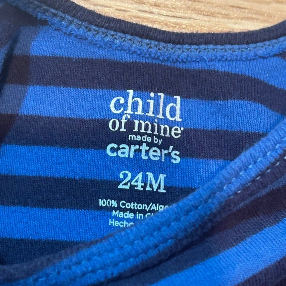 Carters Baby Boy Bodysuit Lot of‎ 4 Blue Red Green Grey 18M 24M Striped Graphic